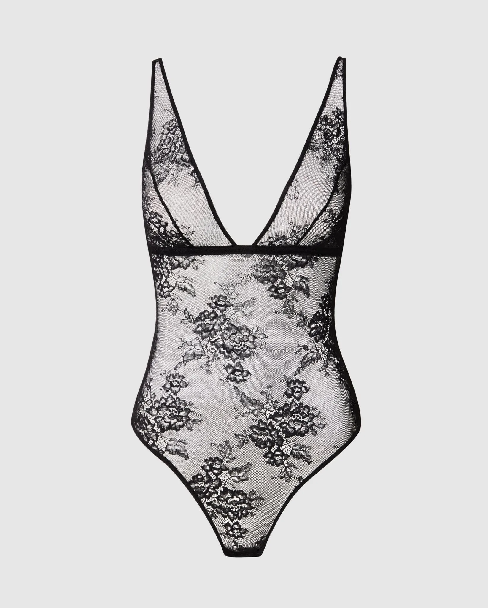 Floral Lace Body Black