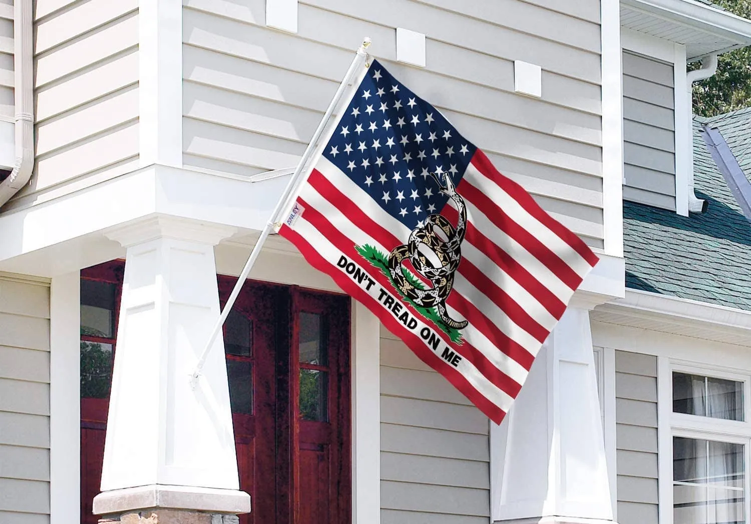 Gadsden American Flag Don't Tread On Me Polyester with Brass Grommets 3 X 5 Ft