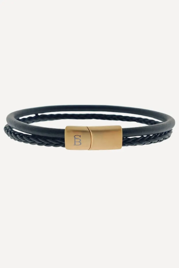 Gold Denby Leather Bracelet