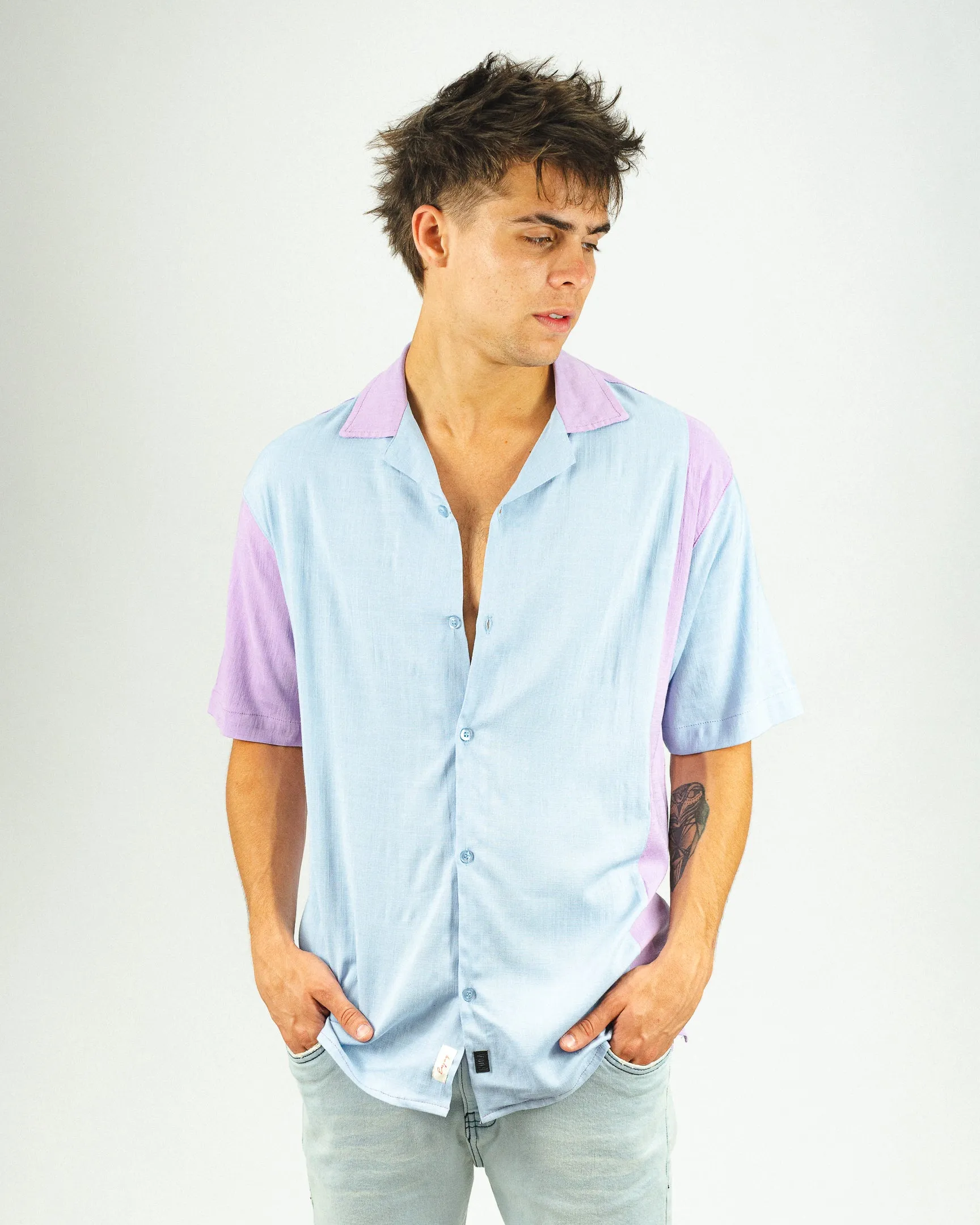 Ibiza Linen Vintage Shirt - Cielo