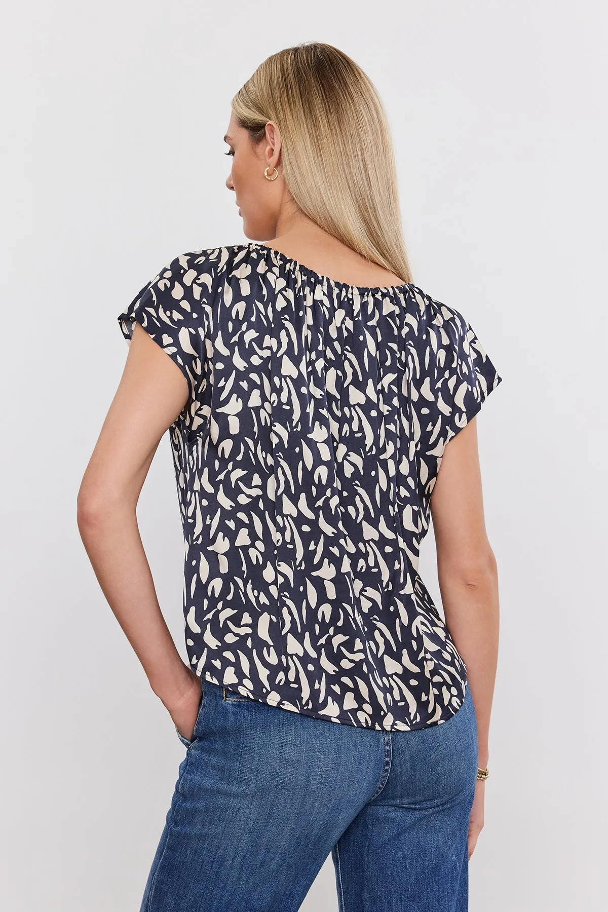 JEM PRINTED SATIN TOP