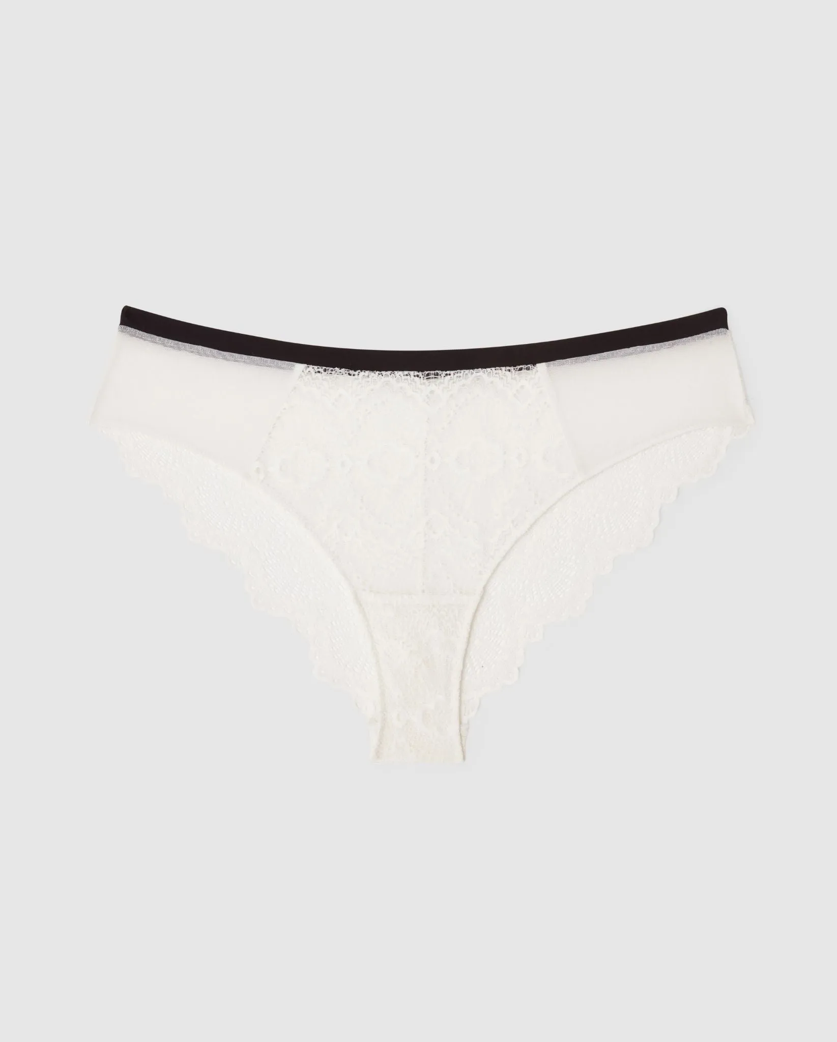 Lace Cheeky White/Black