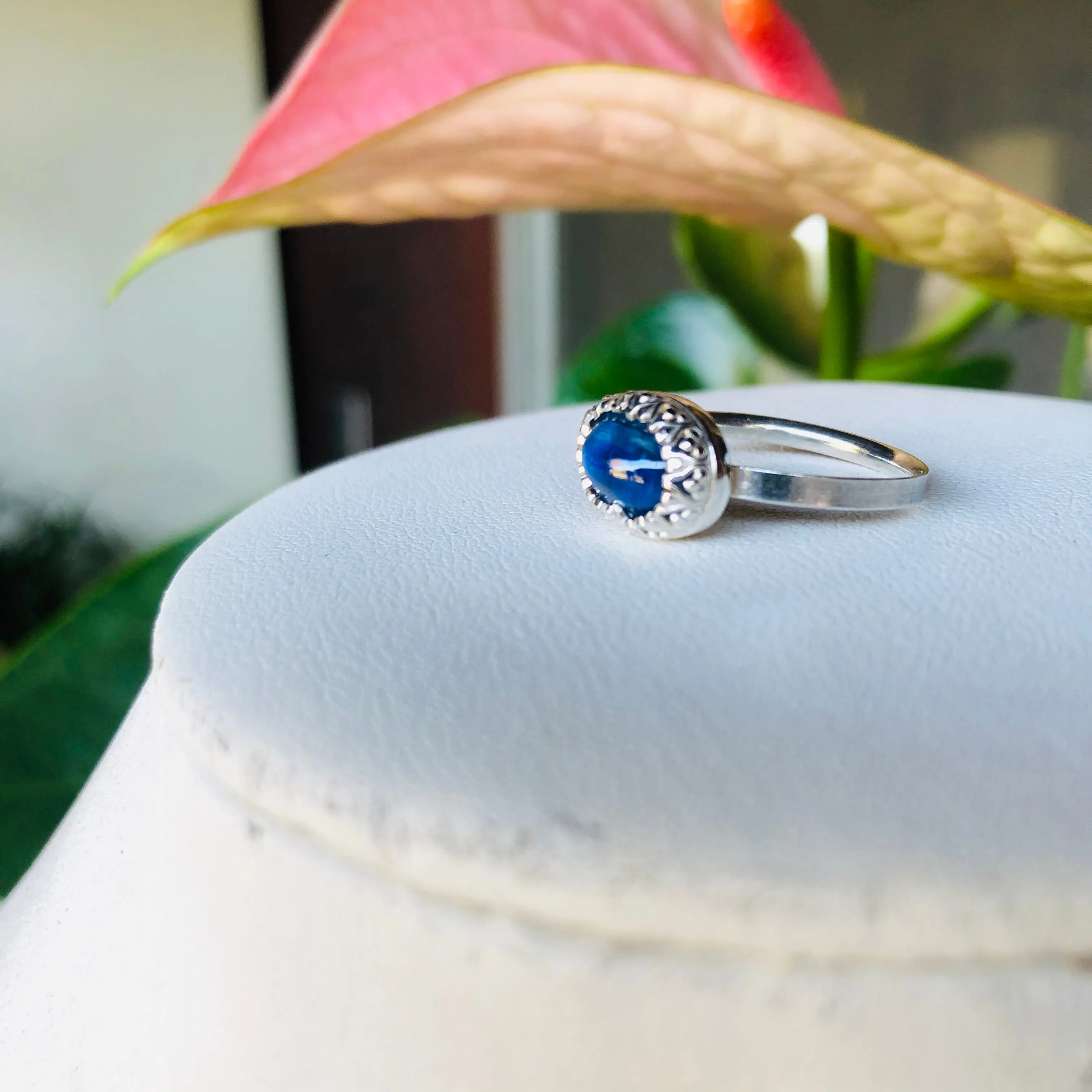 Lace ring in kyanite