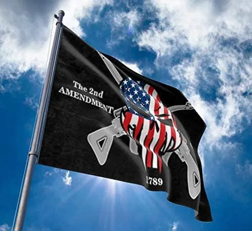 Liberty or Death Second Amendment Flag Polyester with Brass Grommets 3 X 5 Ft