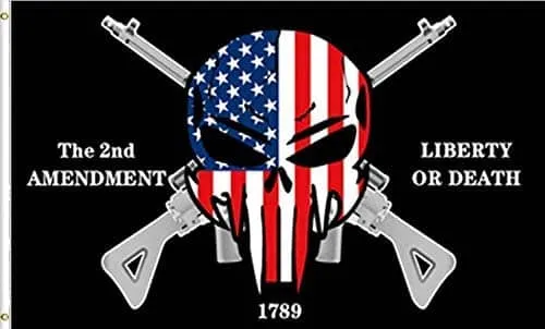 Liberty or Death Second Amendment Flag Polyester with Brass Grommets 3 X 5 Ft