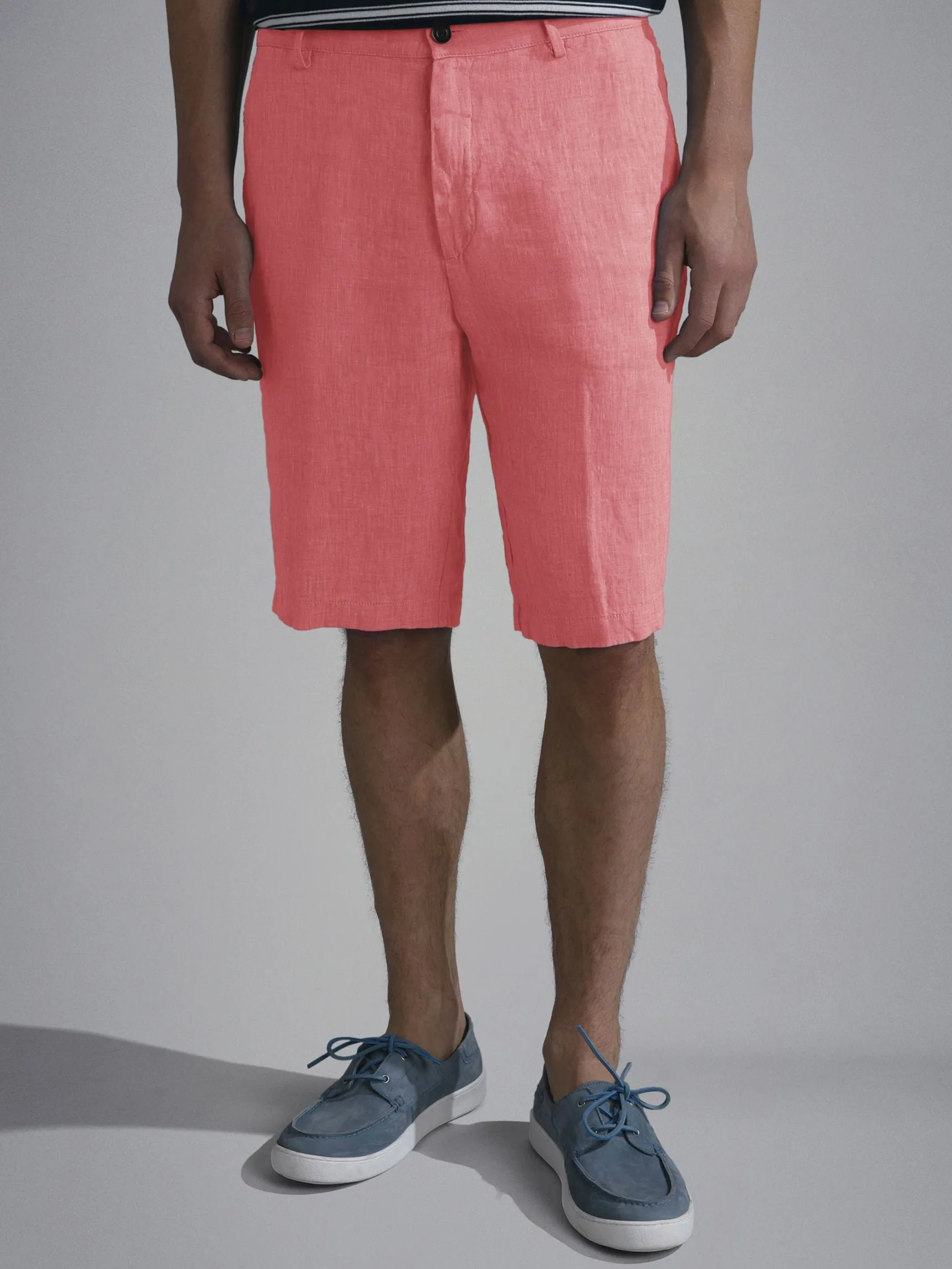 Linen Bermuda Short | Pink