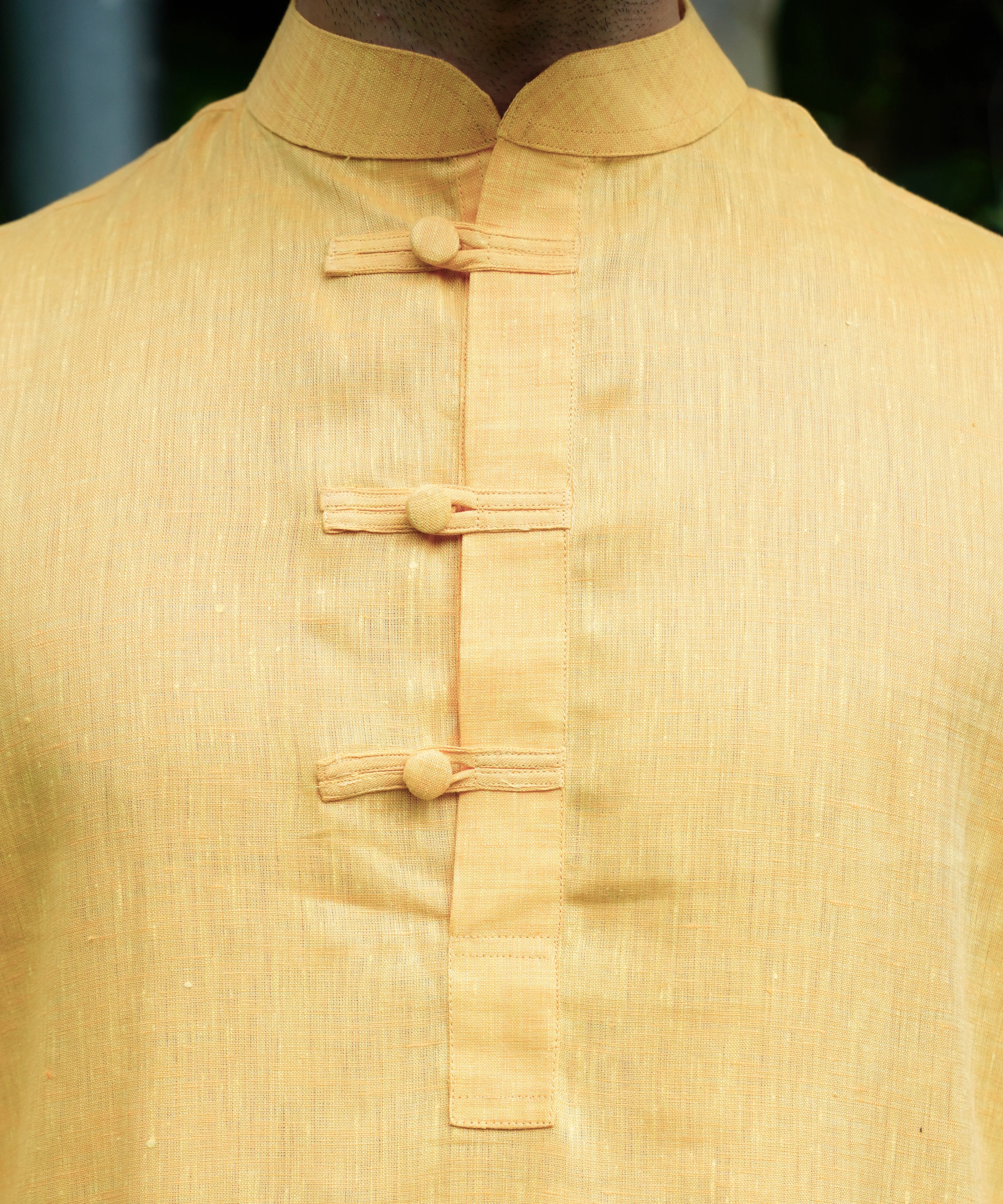 Marigold Linen Kurta