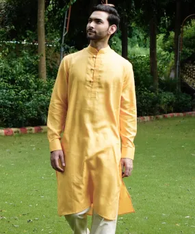 Marigold Linen Kurta