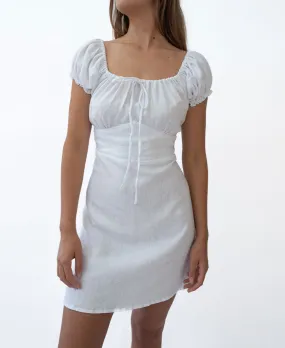 Melissa Dress | White Linen