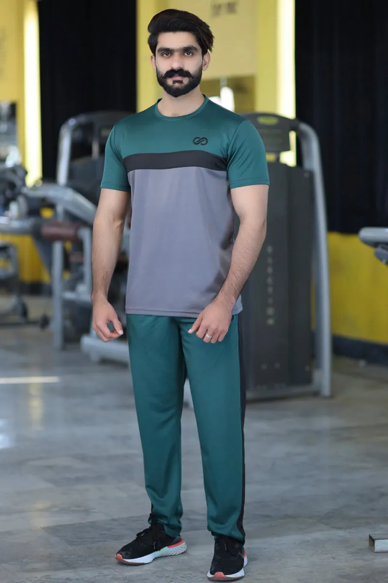 Men Summer Tracksuit Grey-Green