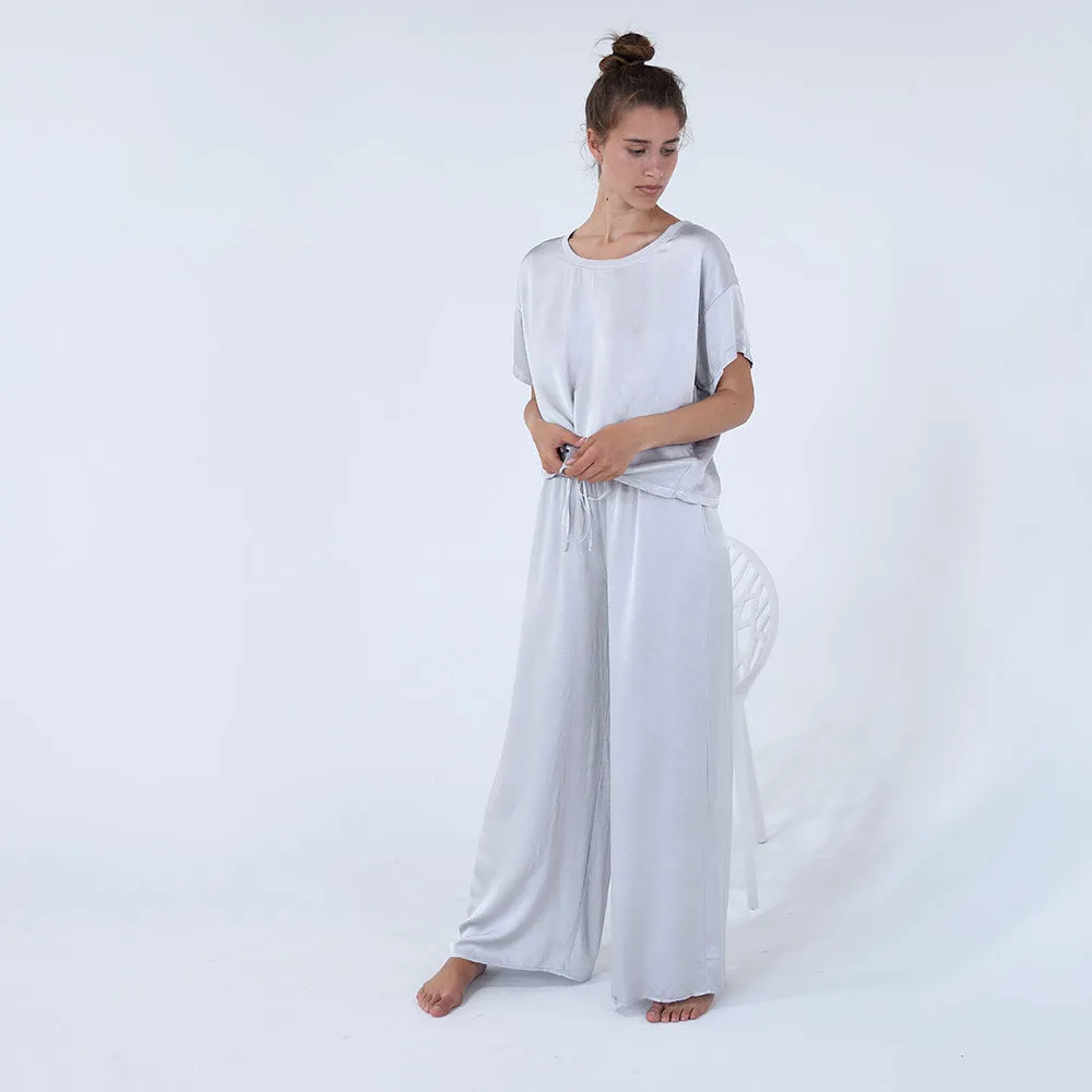 Mo-Satin Palazzo Pant