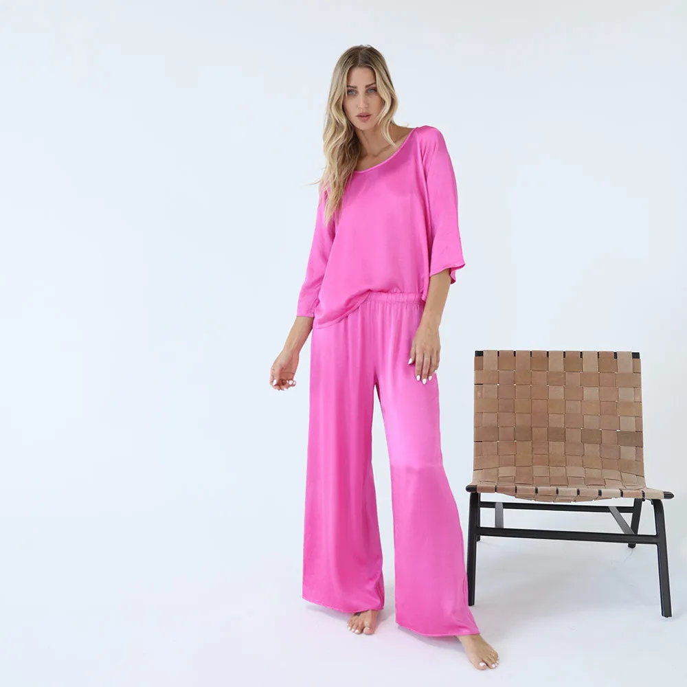 Mo-Satin Palazzo Pant