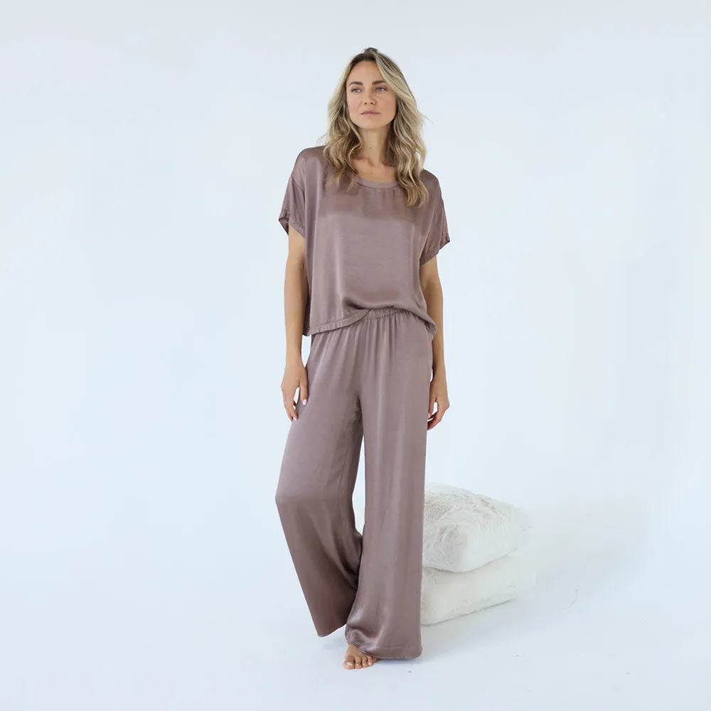 Mo-Satin Palazzo Pant