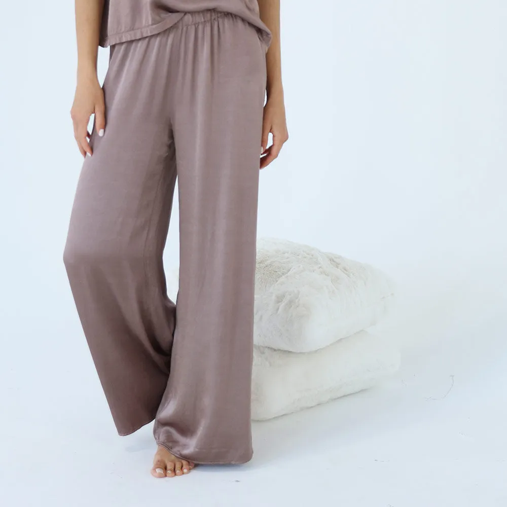 Mo-Satin Palazzo Pant