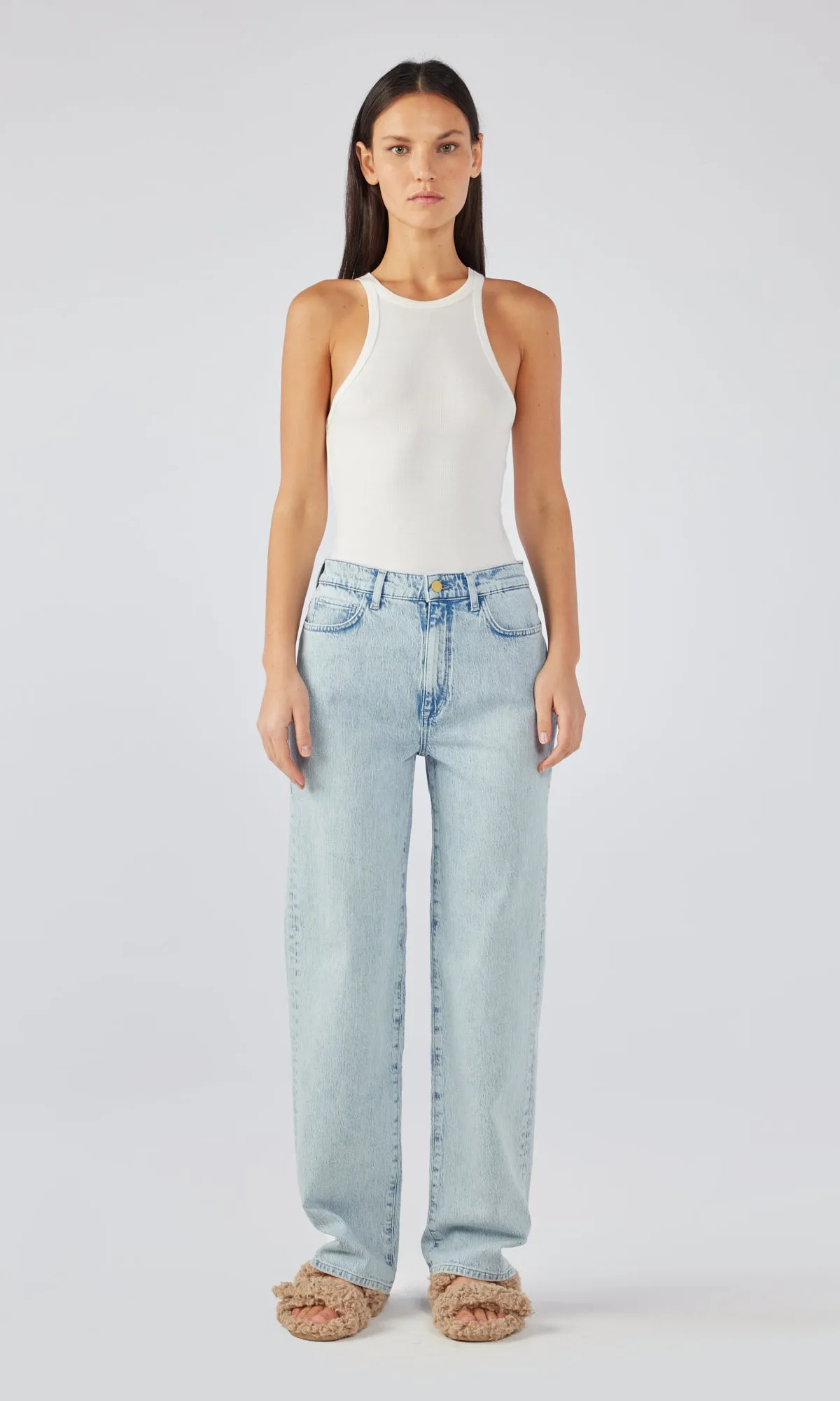 Ms. Keaton High Rise Baggy Jean - Summer Light Indigo