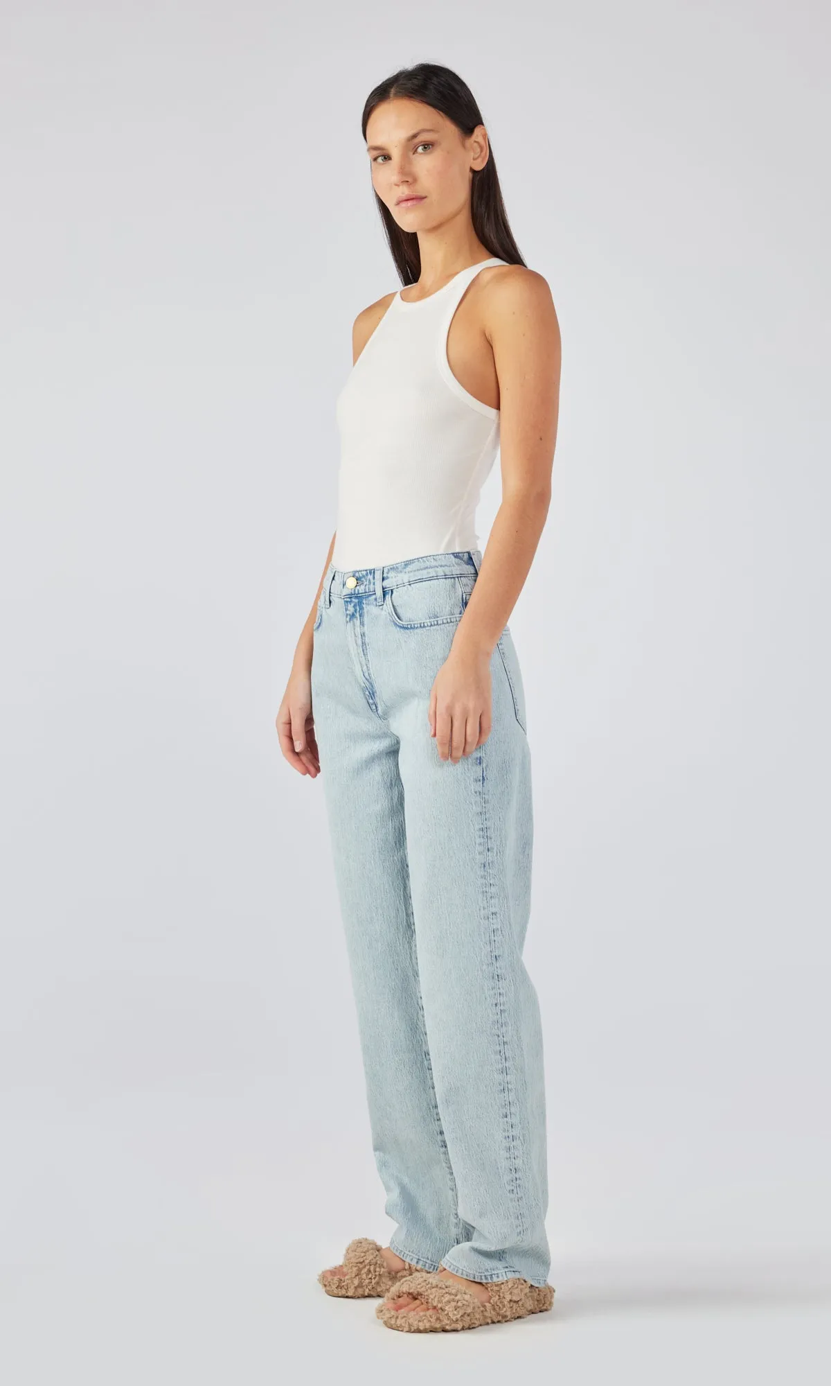 Ms. Keaton High Rise Baggy Jean - Summer Light Indigo