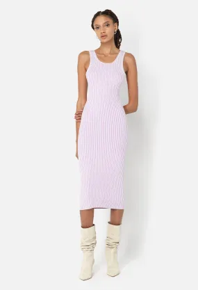 Piper Silk Rib Dress / Lavender