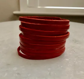 Red Leather Bracelet