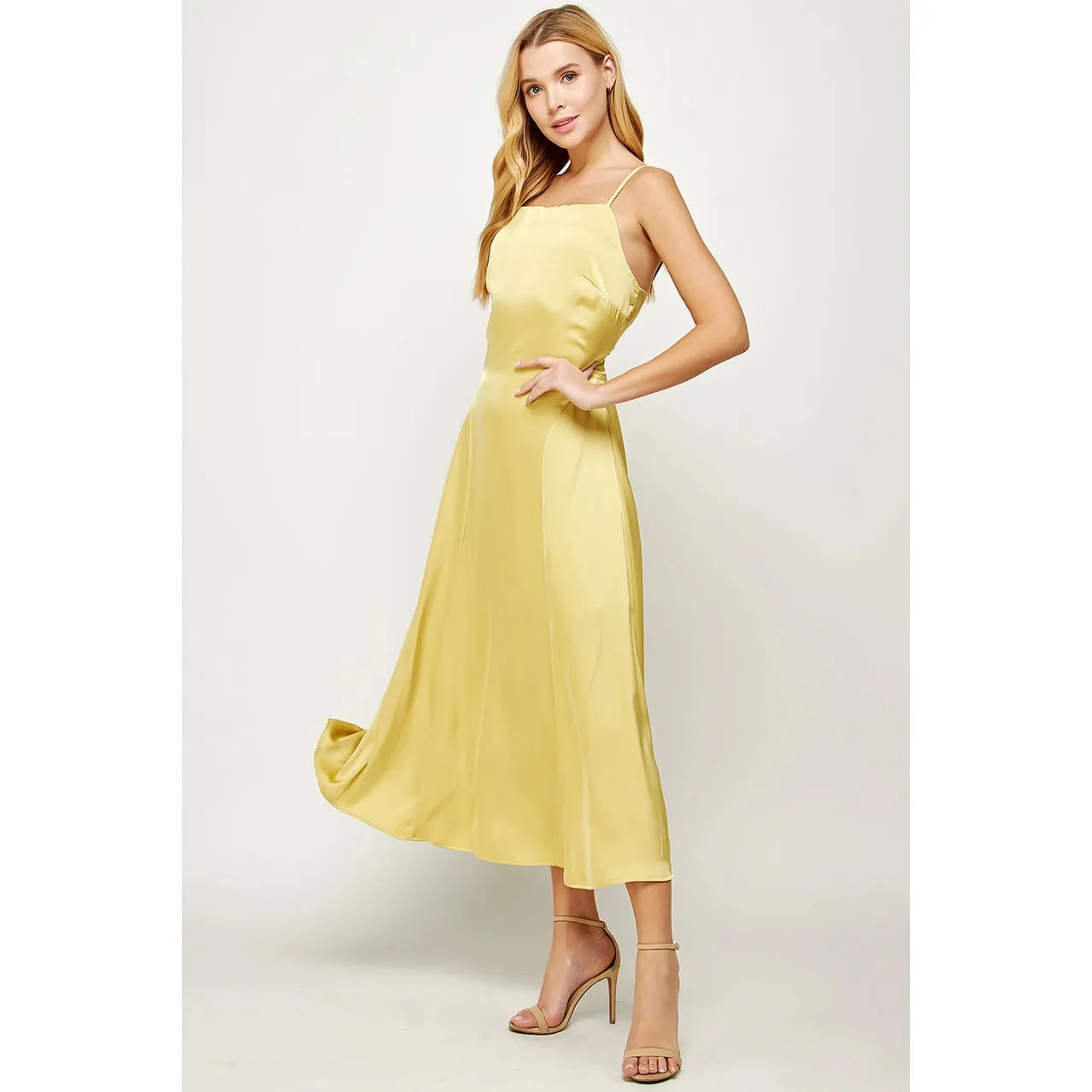 Reese Satin Midi Dress