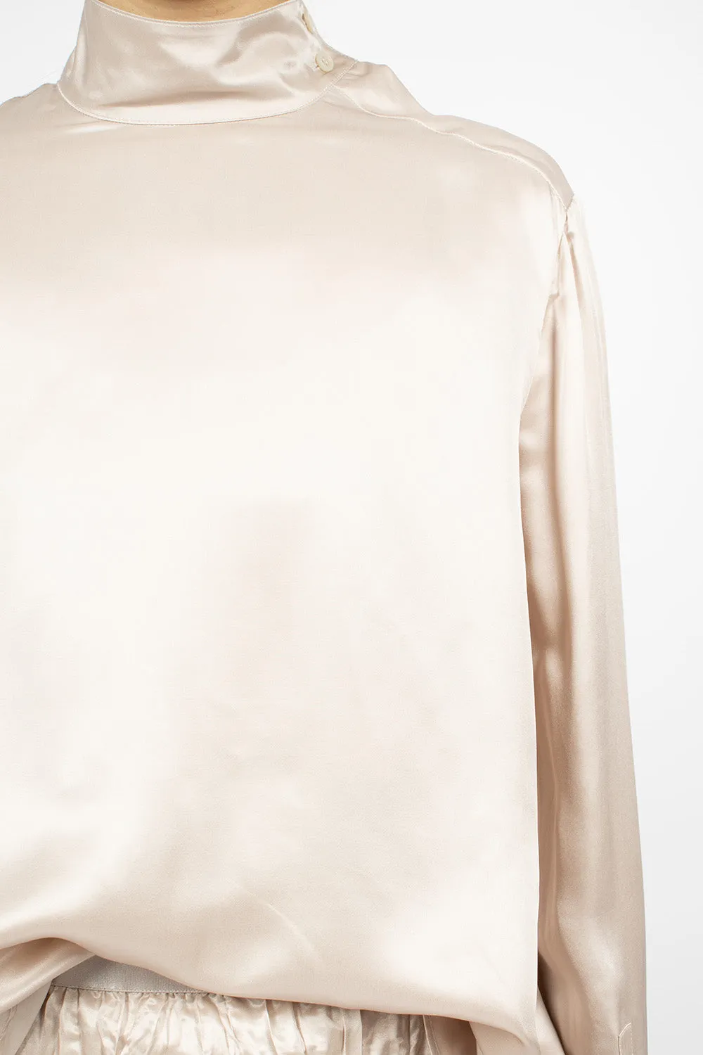 Satin Blouse Pebble Beige