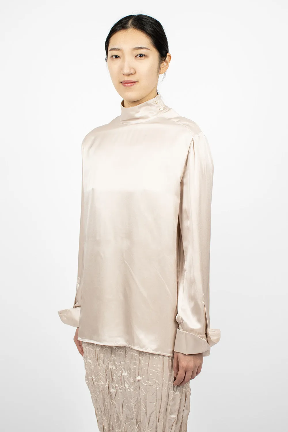 Satin Blouse Pebble Beige