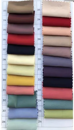 Satin Colour Chart