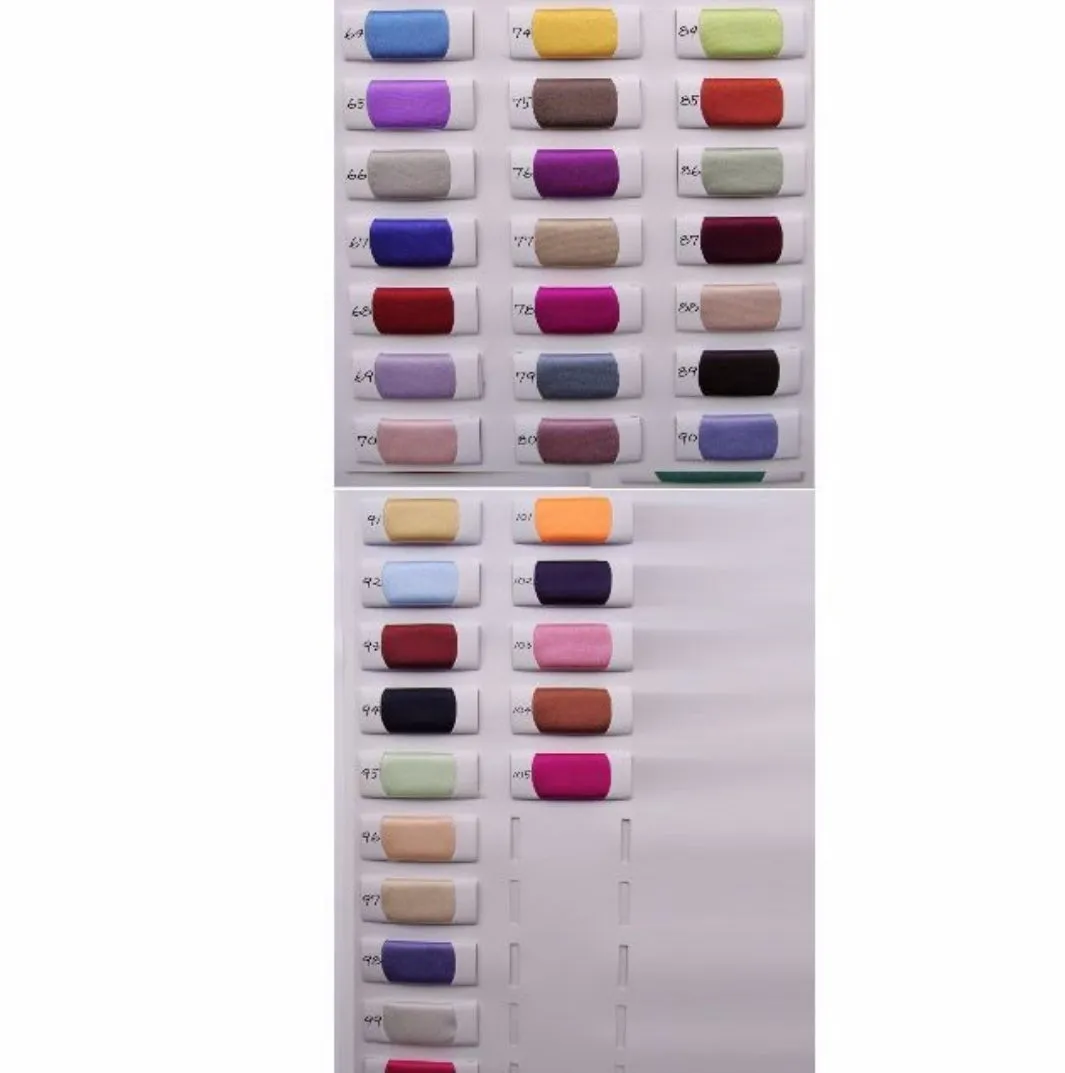 Satin Colour Chart