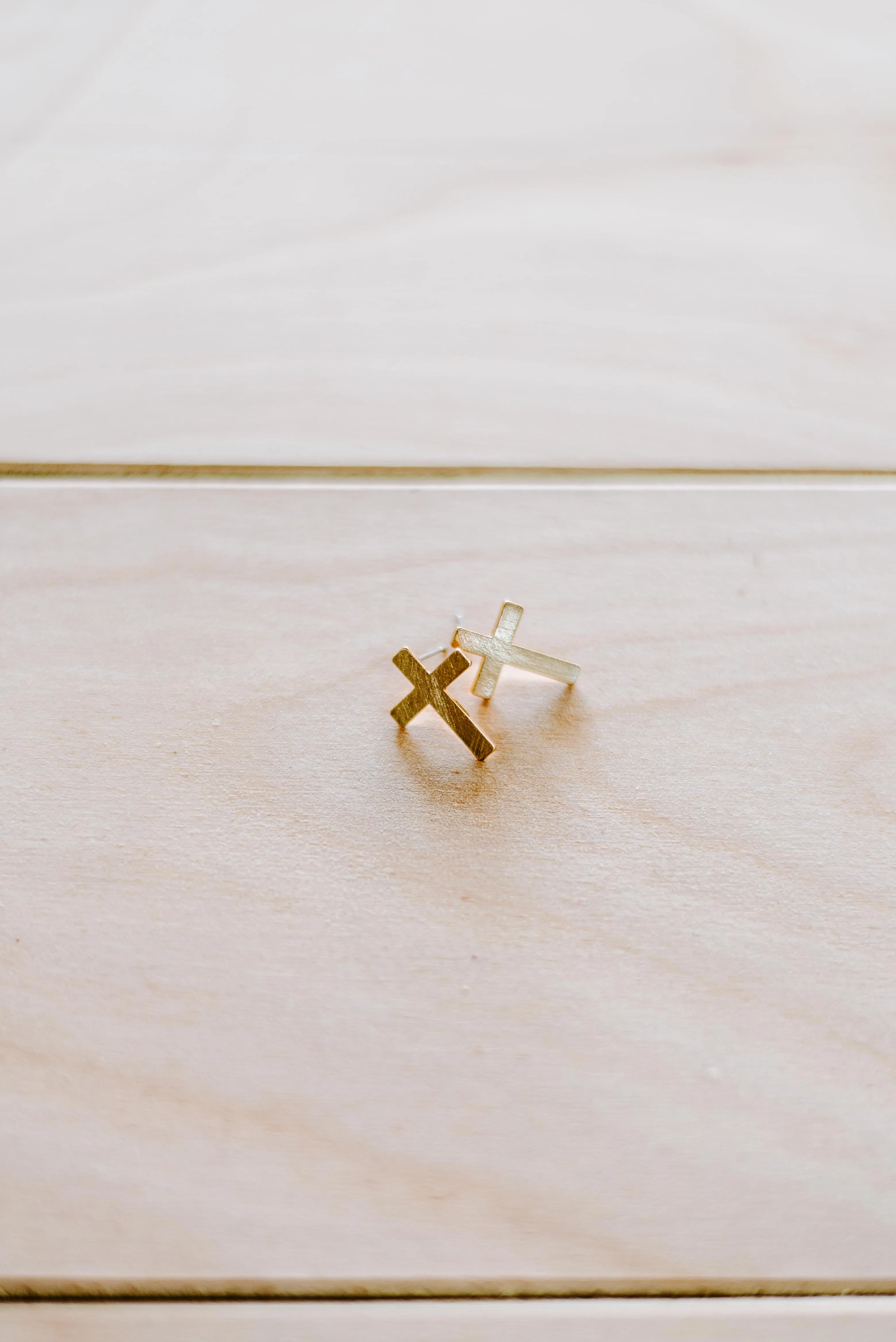 Satin Cross Post Earrings