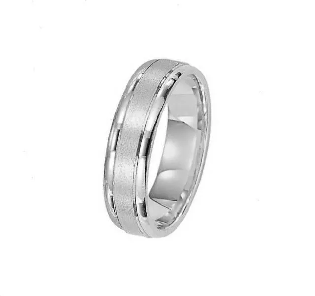 Satin Finish Center Mens Band