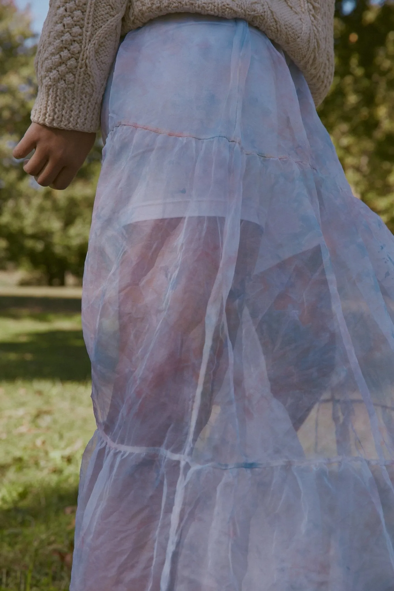 Sheer Silk Organza Skirt