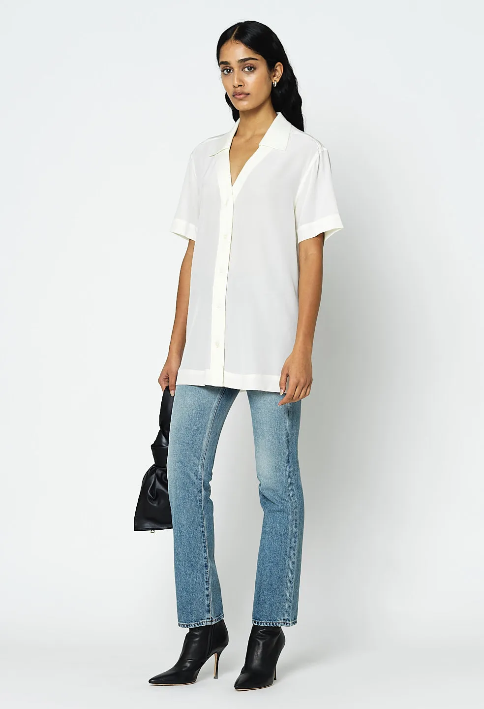 Silk Camp Shirt / Parchment