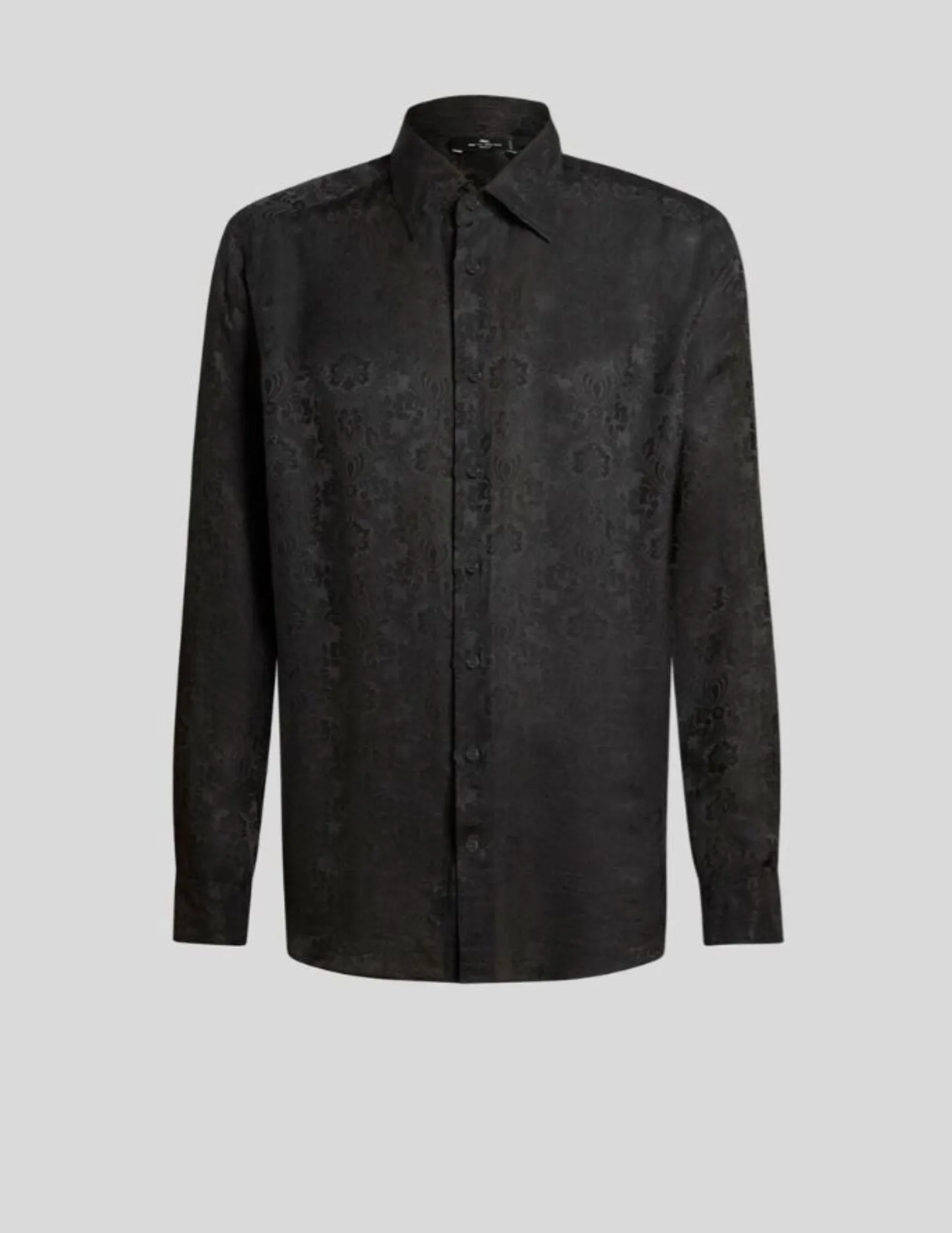 Silk Jacquard Shirt | Black