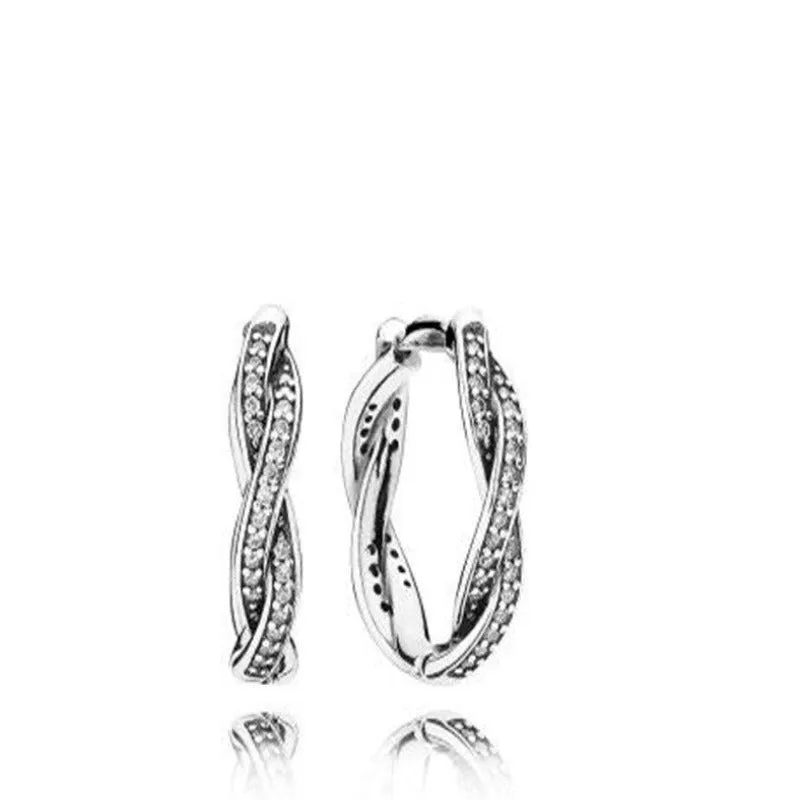 Silver Double Hoop Earrings For Women