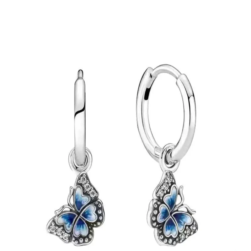 Silver Double Hoop Earrings For Women