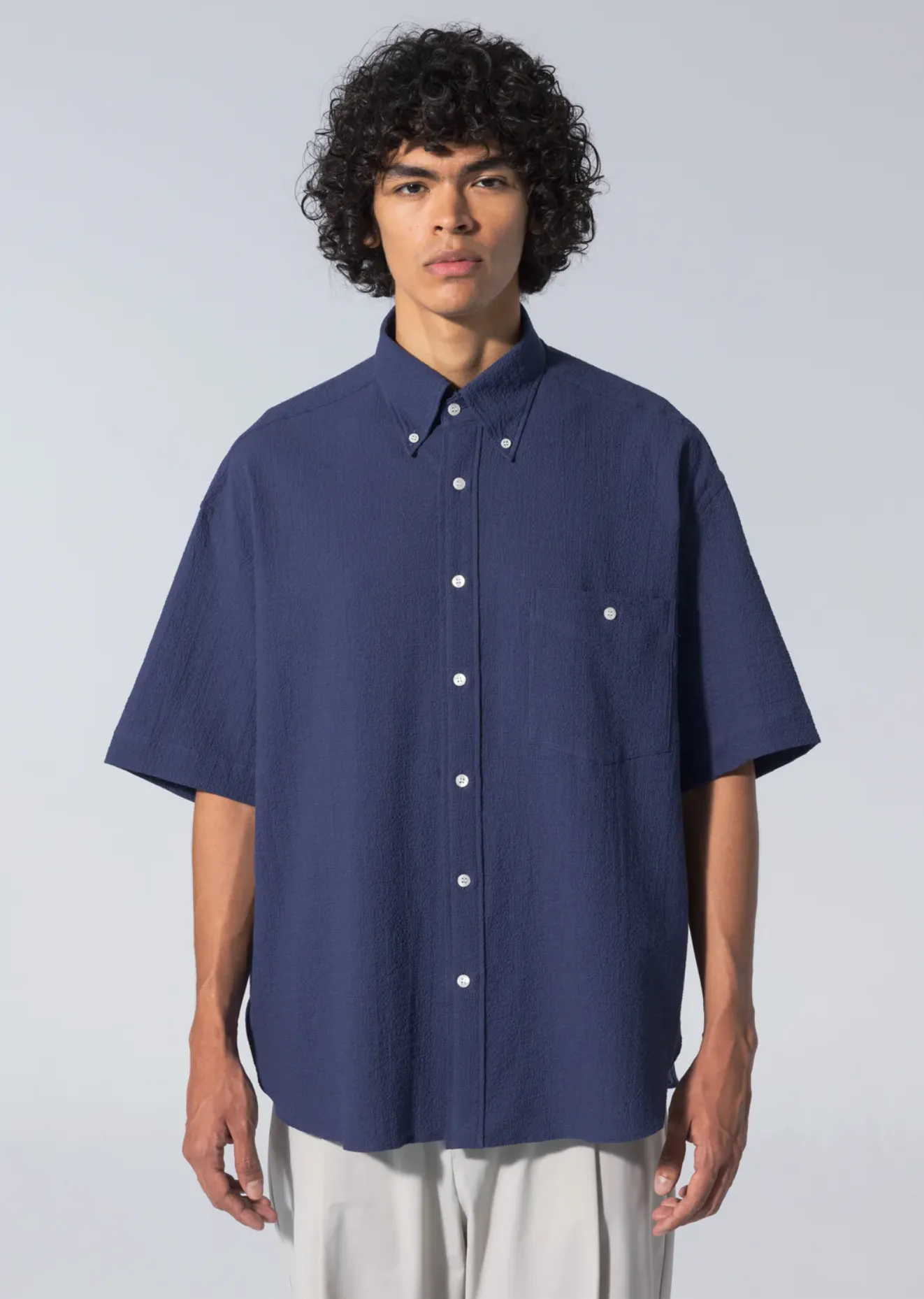 S/S Baggy Seersucker Shirt