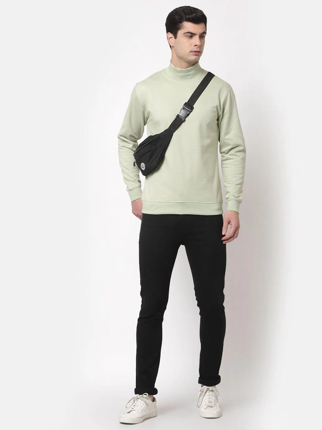 Style Quotient Men Green Sweatshirt