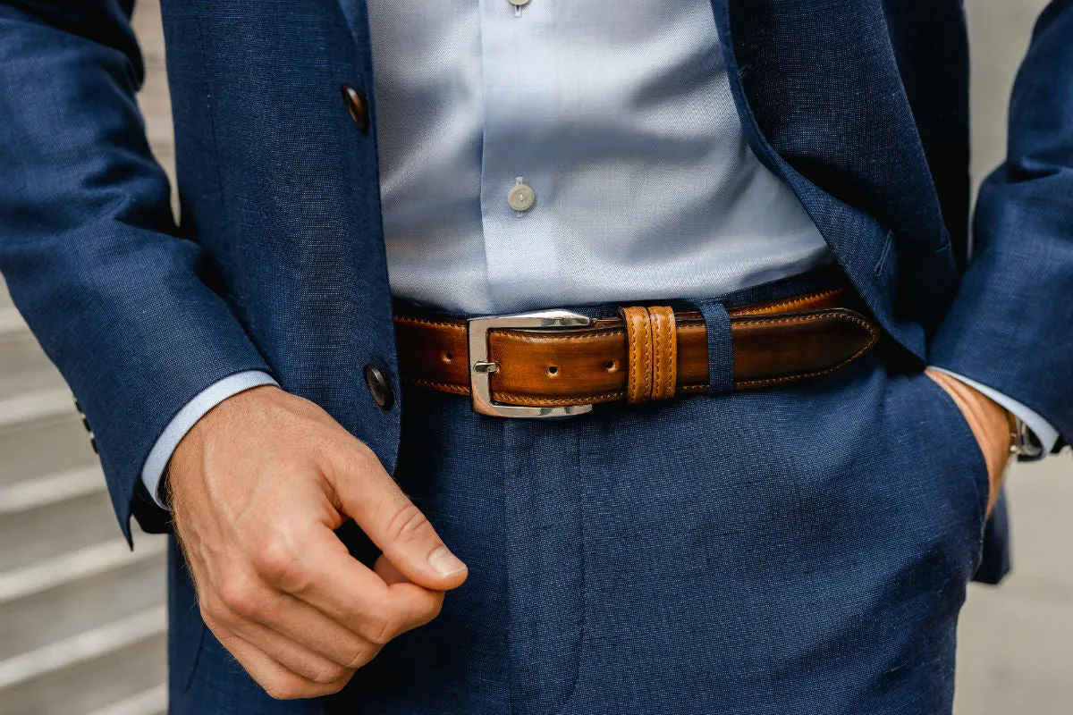 Tobacco Leather Belt