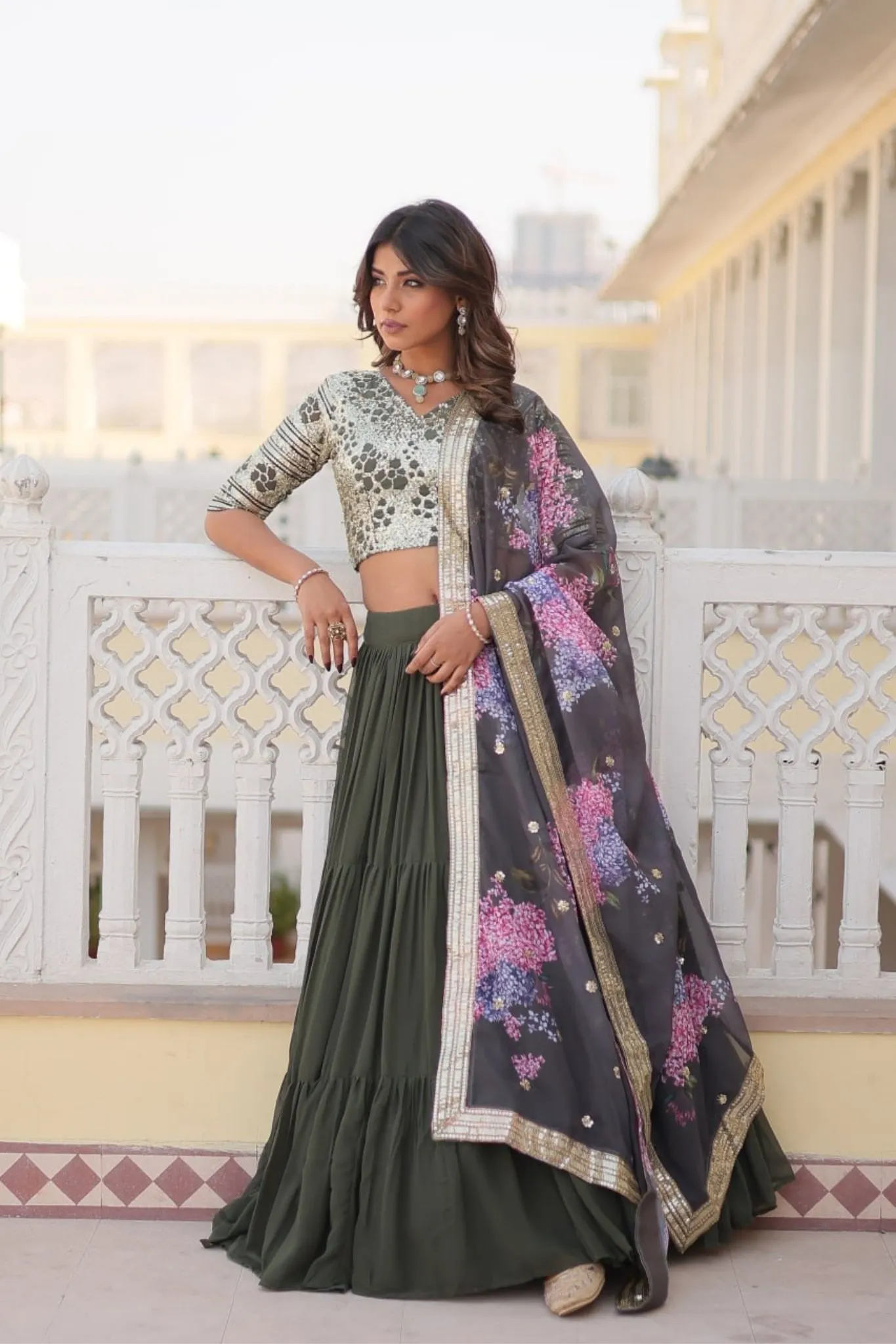 Traditional Flaired Lehenga Choli For Women