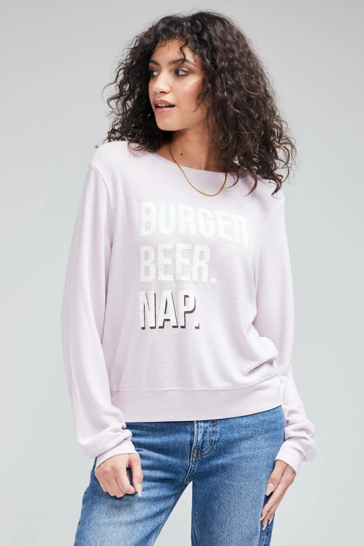 Wildfox Burger Beer Nap Baggy Beach Jumper