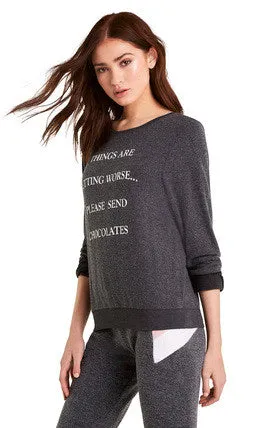 Wildfox Send Chocolates Baggy Beach Jumper Sweater