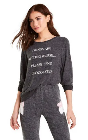 Wildfox Send Chocolates Baggy Beach Jumper Sweater