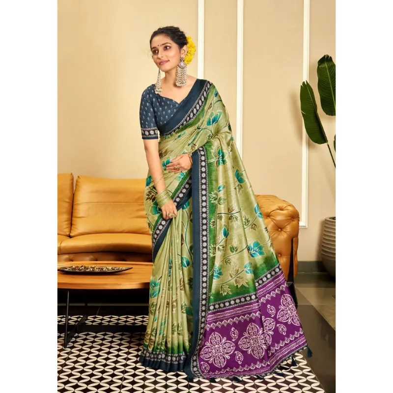 Women Dola Silk Floral Sarees