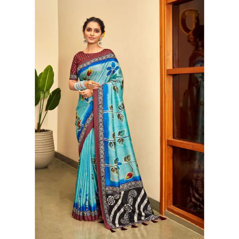 Women Dola Silk Floral Sarees