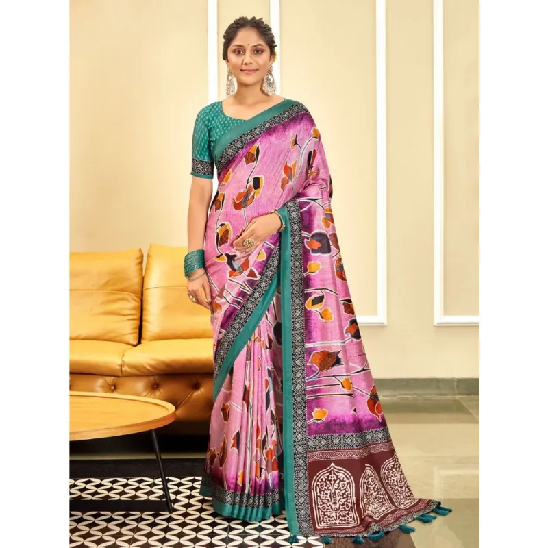 Women Dola Silk Floral Sarees