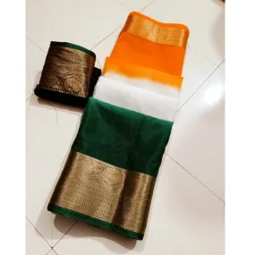 Women Tri colour Independence day Saree